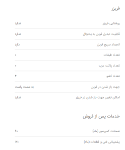 جزئیات محصول یخچال اسنوا دو در ۲