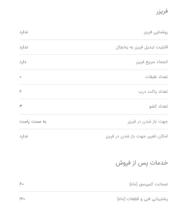 جزئیات محصول یخچال اسنوا دو در ۴