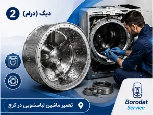 دیگ -اجزای اصلی ماشین لباسشویی