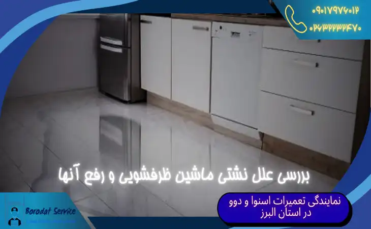  نشتی آب ماشین ظرفشویی | بررسی علل نشتی ماشین ظرفشویی 