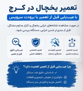 تعمیر یخچال در کرج با عیب‌یابی قبل از تعمیر 