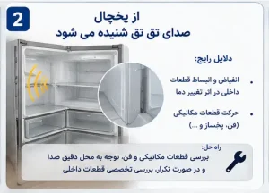 از یخچال صدای تق تق شنیده می شود