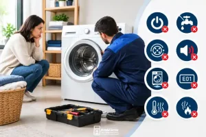 زمان تماس با تعمیرکار ماشین لباسشویی